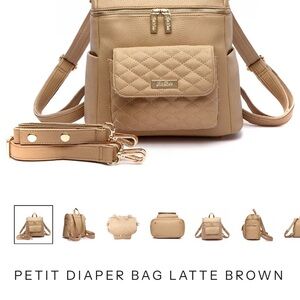 Luli Bebe diaper bag - Petite Latte Brown